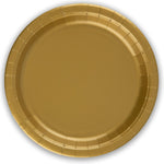 Gold Plastic Free Paper Plates x 8