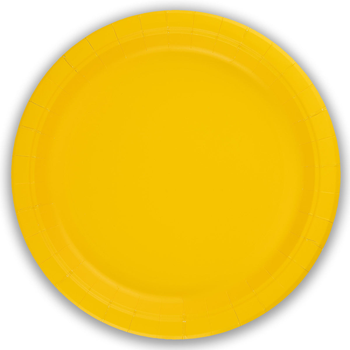 Yellow Plastic Free Paper Plates x 8