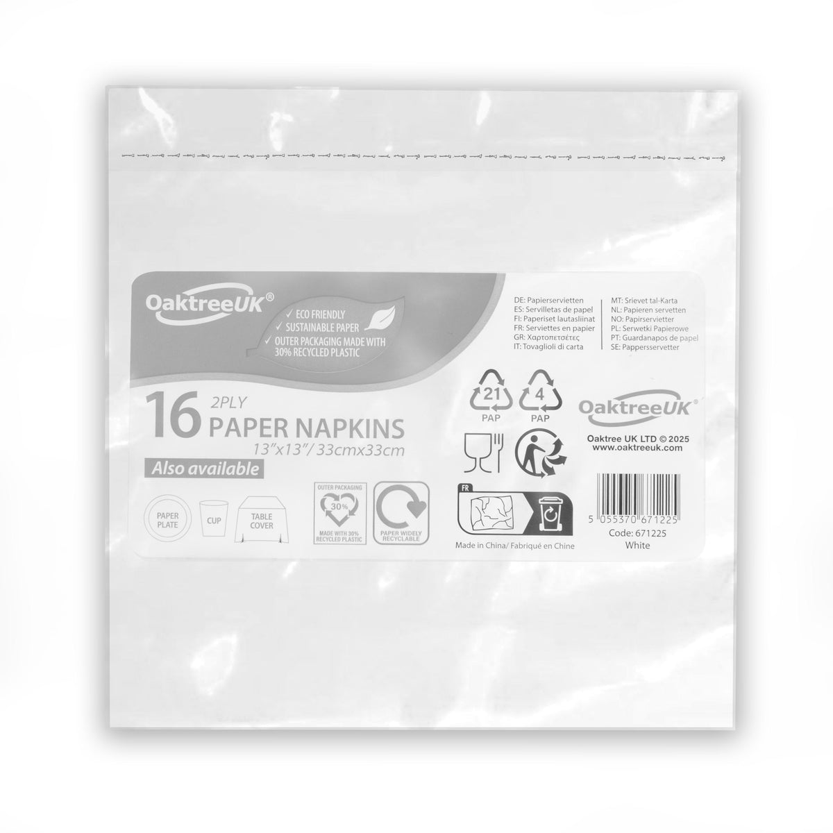 White Luncheon Napkins - 16pk