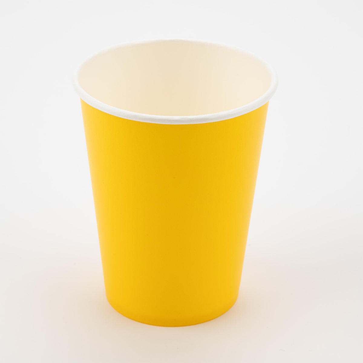 Yellow - 9oz Paper Cups x 8 Plastic Free