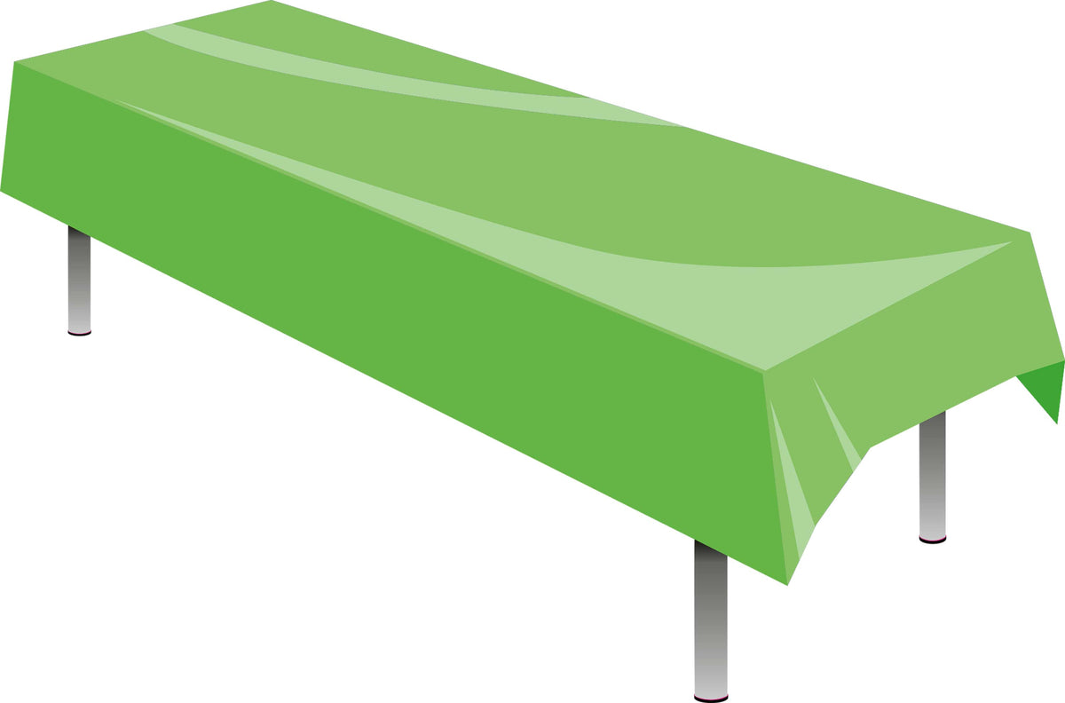 Lime Green Plastic Table Cover - Each
