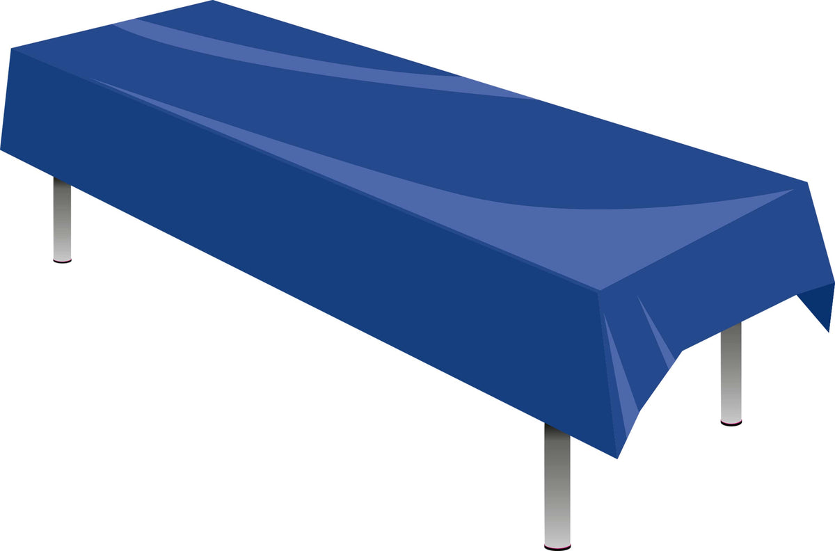 Royal Blue Plastic Table Cover - Each