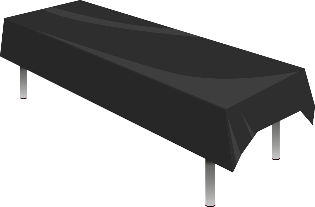 Black Plastic Table Cover - Each