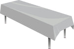 Silver Plastic Table Cover - Each