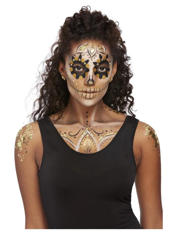 Gold Day Of The Dead Make-up Kit