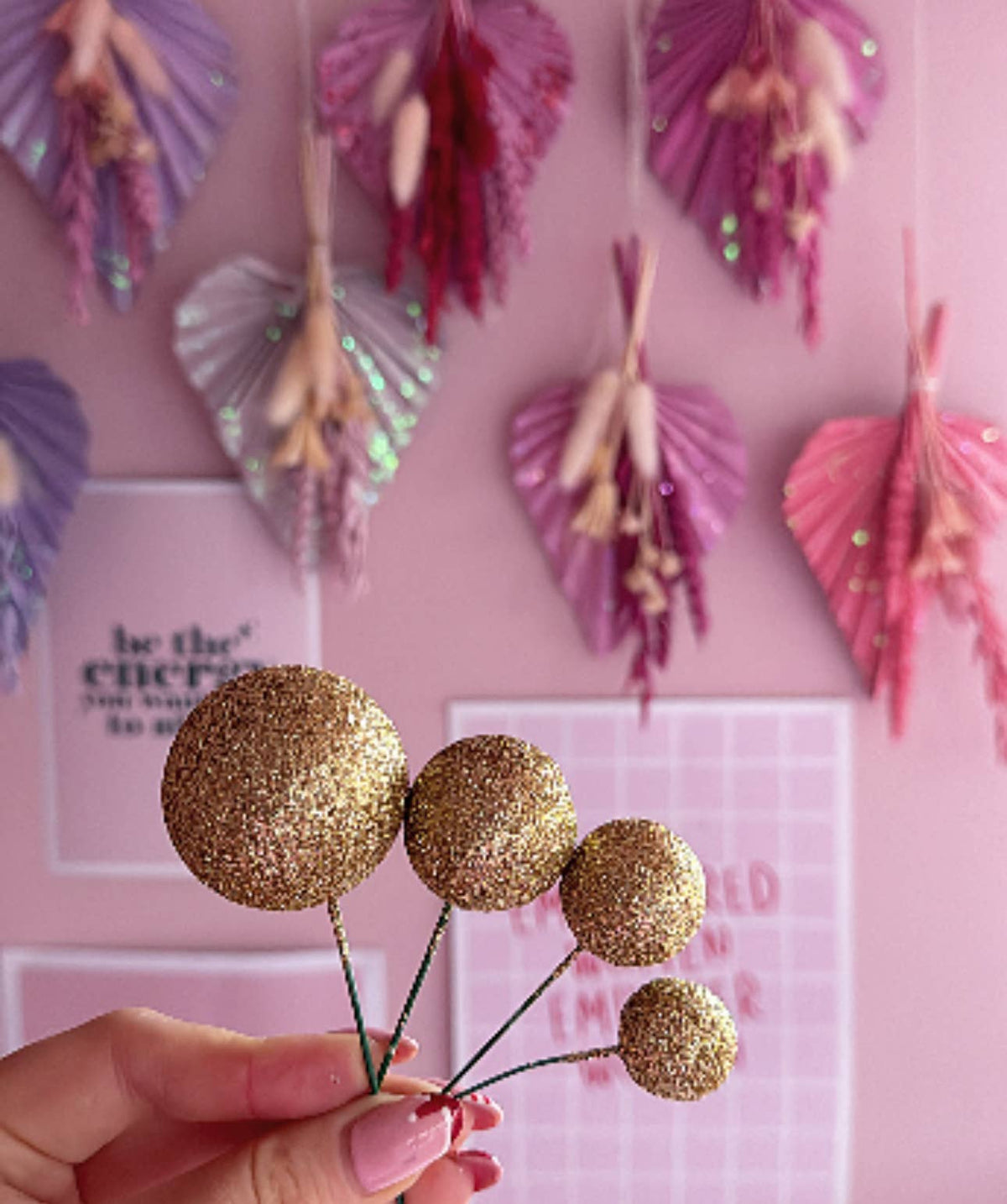 Cake Spheres | Cake Balls | Glitter Cake Topper Spheres