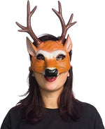 Brown Deer Mask with Antlers