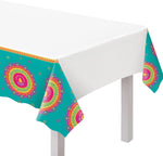 Diwali Colourful Plastic Party Table Cover - Each