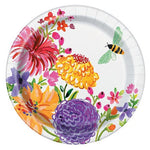 Painted Spring Floral Party Paper Plates 7" - 8pk