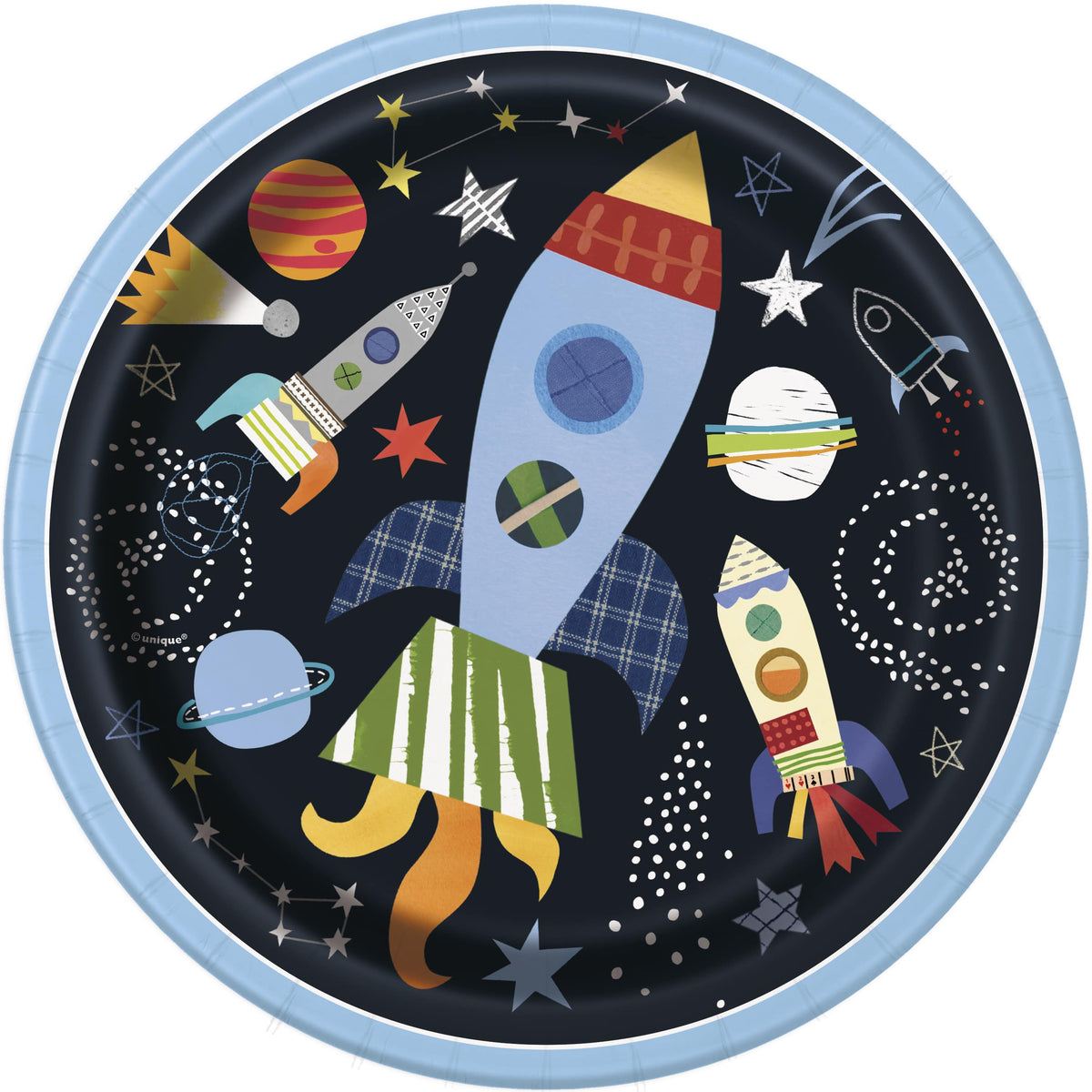 Outer Space Round 9" Dinner Plates8ct