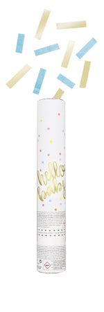 Hello Baby Blue Gender Reveal 30cm Confetti Cannon