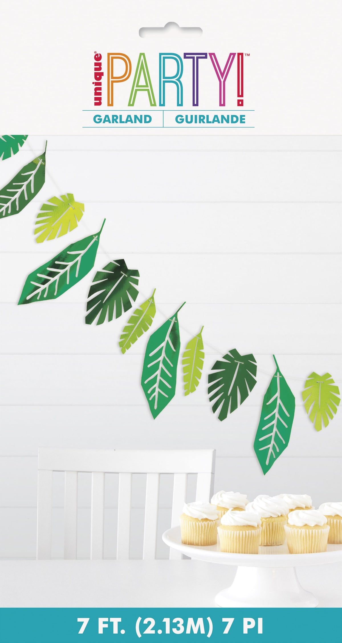 Foil Safari Leaves Paper Garland - 7ft