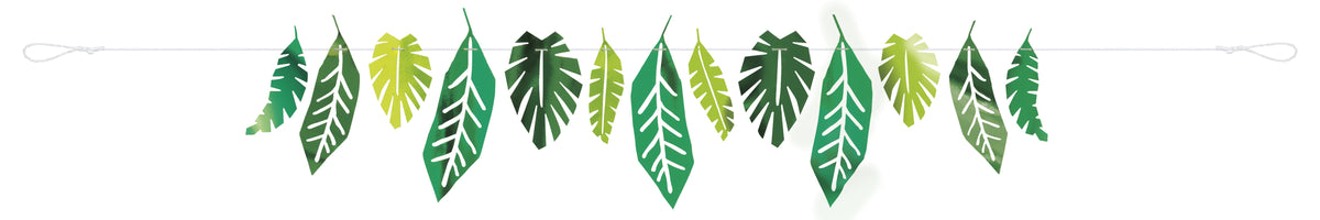 Foil Safari Leaves Paper Garland - 7ft