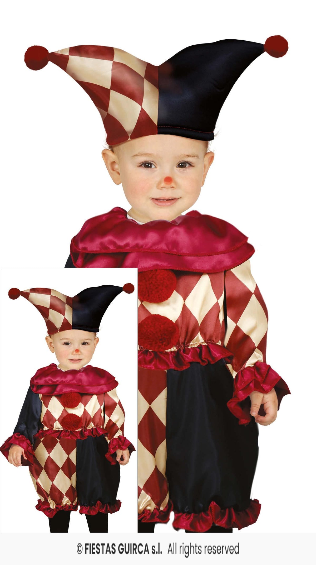 Horror Clown Circus Baby Costume