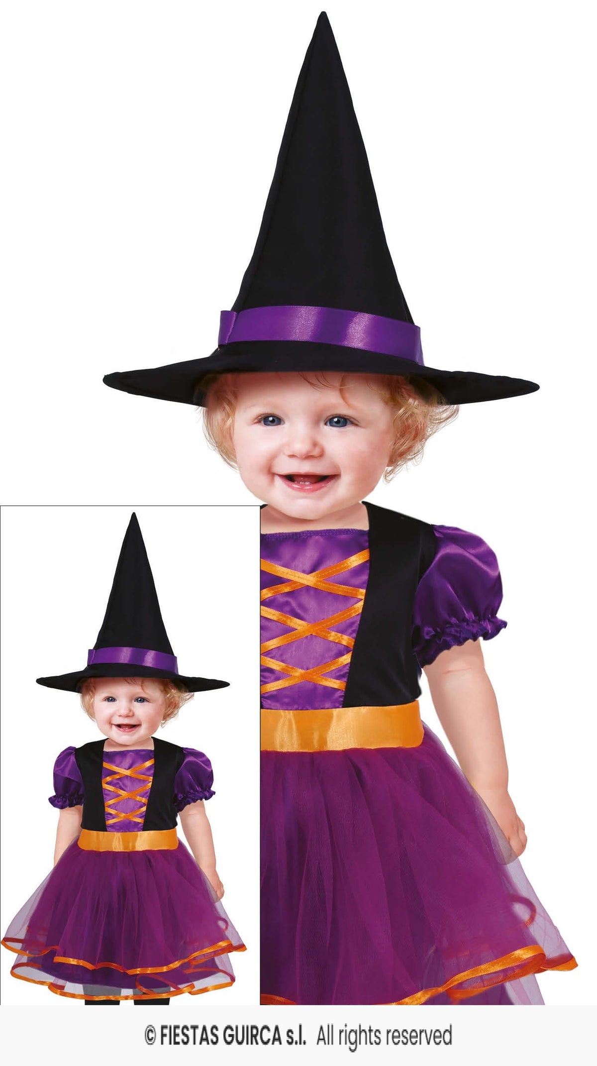 Purple Witch Dress & Hat, Baby Costume