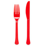 Fiesta Red Mixed Plastic Cutlery - 24pk