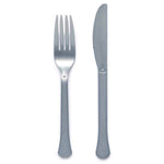 Graphite Mixed Plastic Cutlery - 24pk