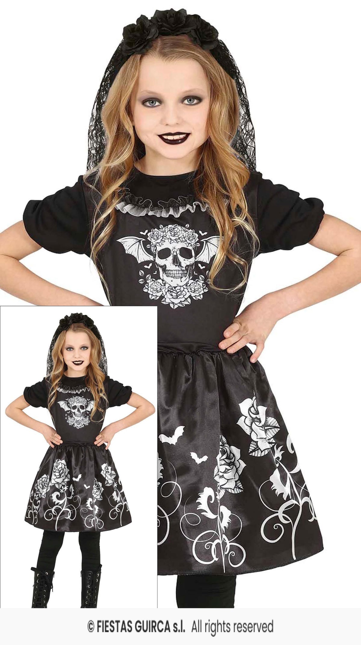Children's Goth Dancer Dress & Headband