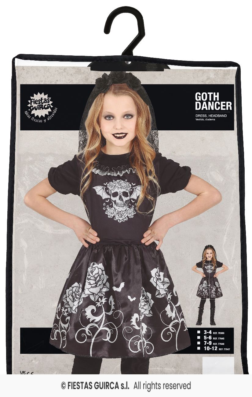 Children's Goth Dancer Dress & Headband