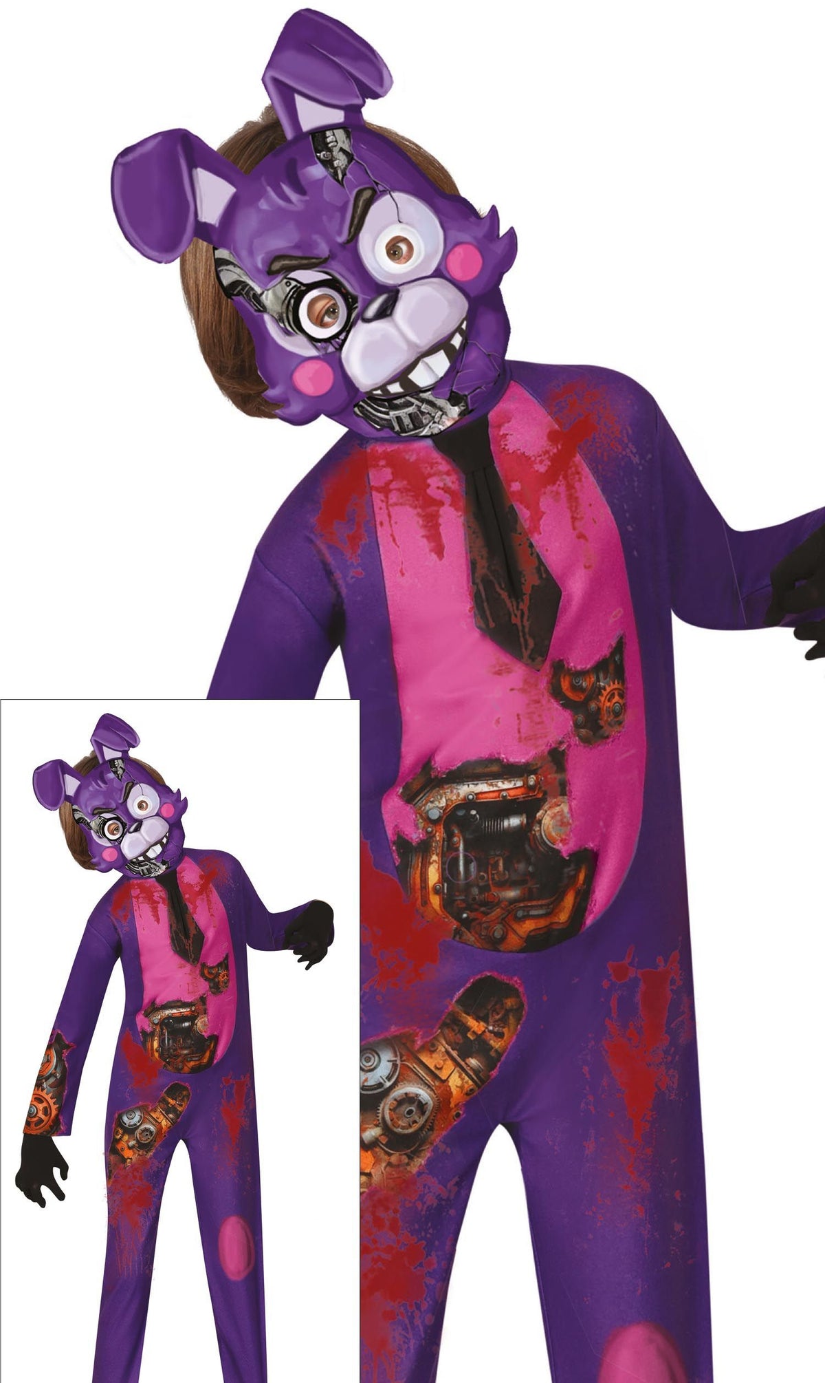 Creepy Robot Purple Rabbit Costume