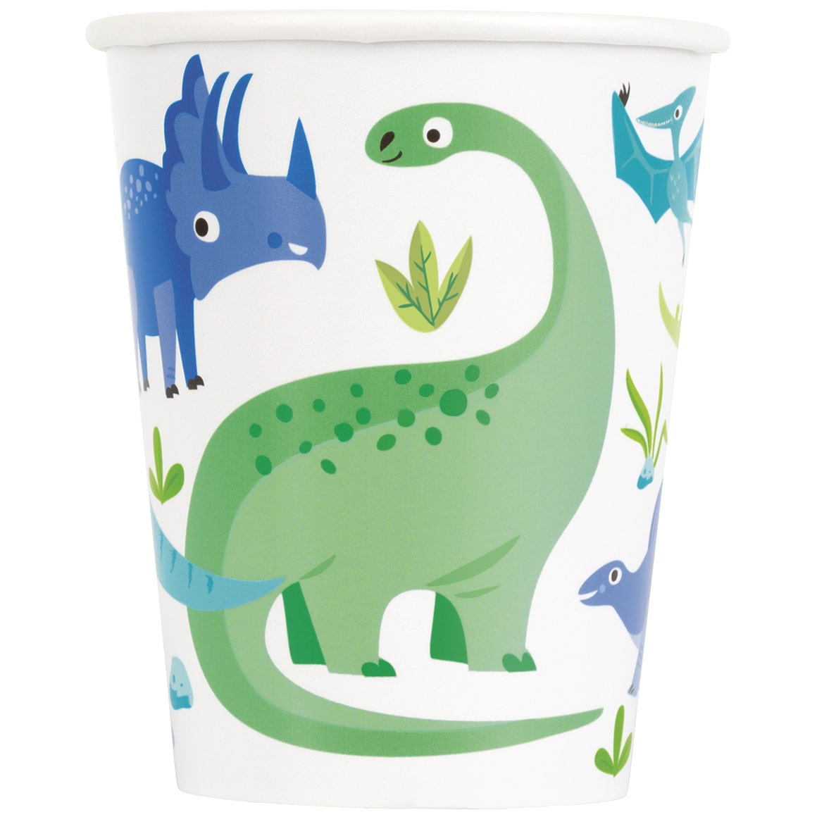 Blue & Green Dinosaur Party Paper Cups - 8pk