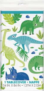 Blue & Green Dinosaur Party Plastic Table Cover - Each