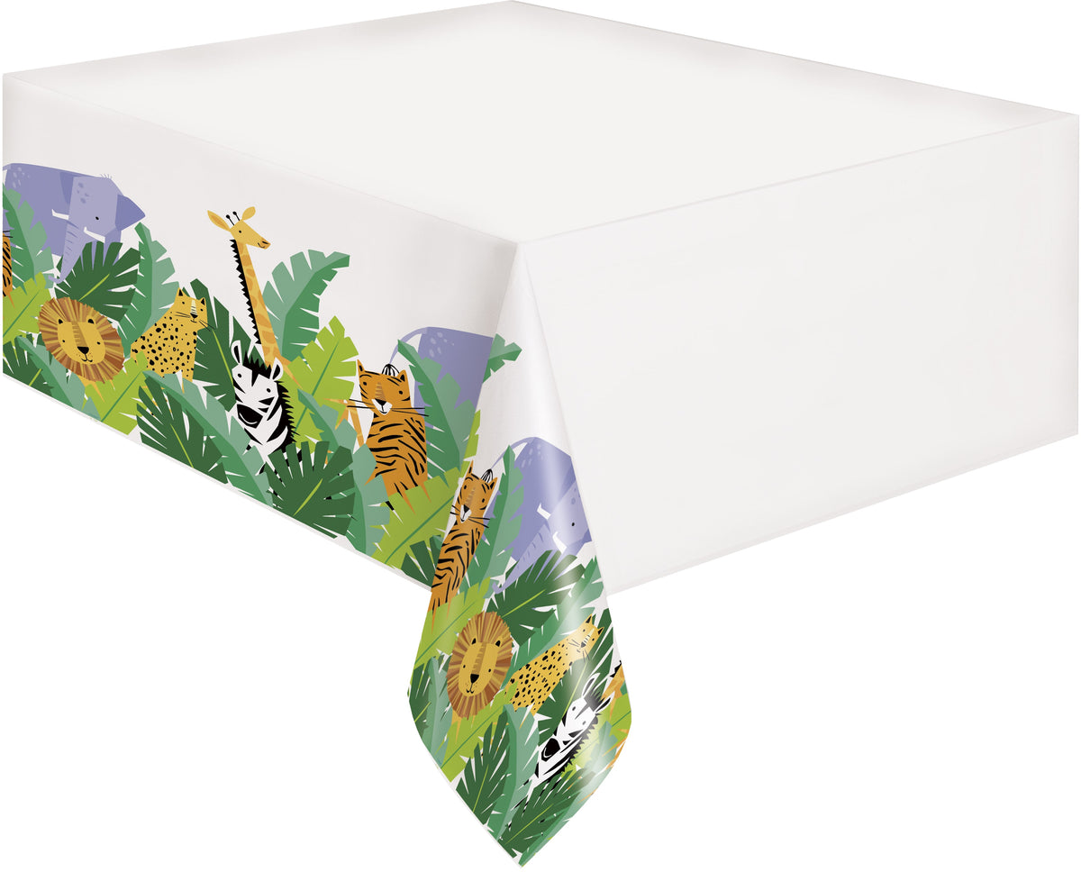 Animal Safari Plastic Table Cover54"x84"