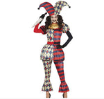 Ladies Diamond Harlequin Jester Costume