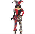 Ladies Diamond Harlequin Jester Costume