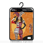 Ladies Diamond Harlequin Jester Costume