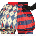 Ladies Diamond Harlequin Jester Costume