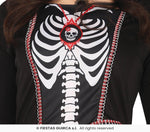 Royal Skeleton Ladies Black Dress with Skull & Bone Print