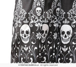 Royal Skeleton Ladies Black Dress with Skull & Bone Print