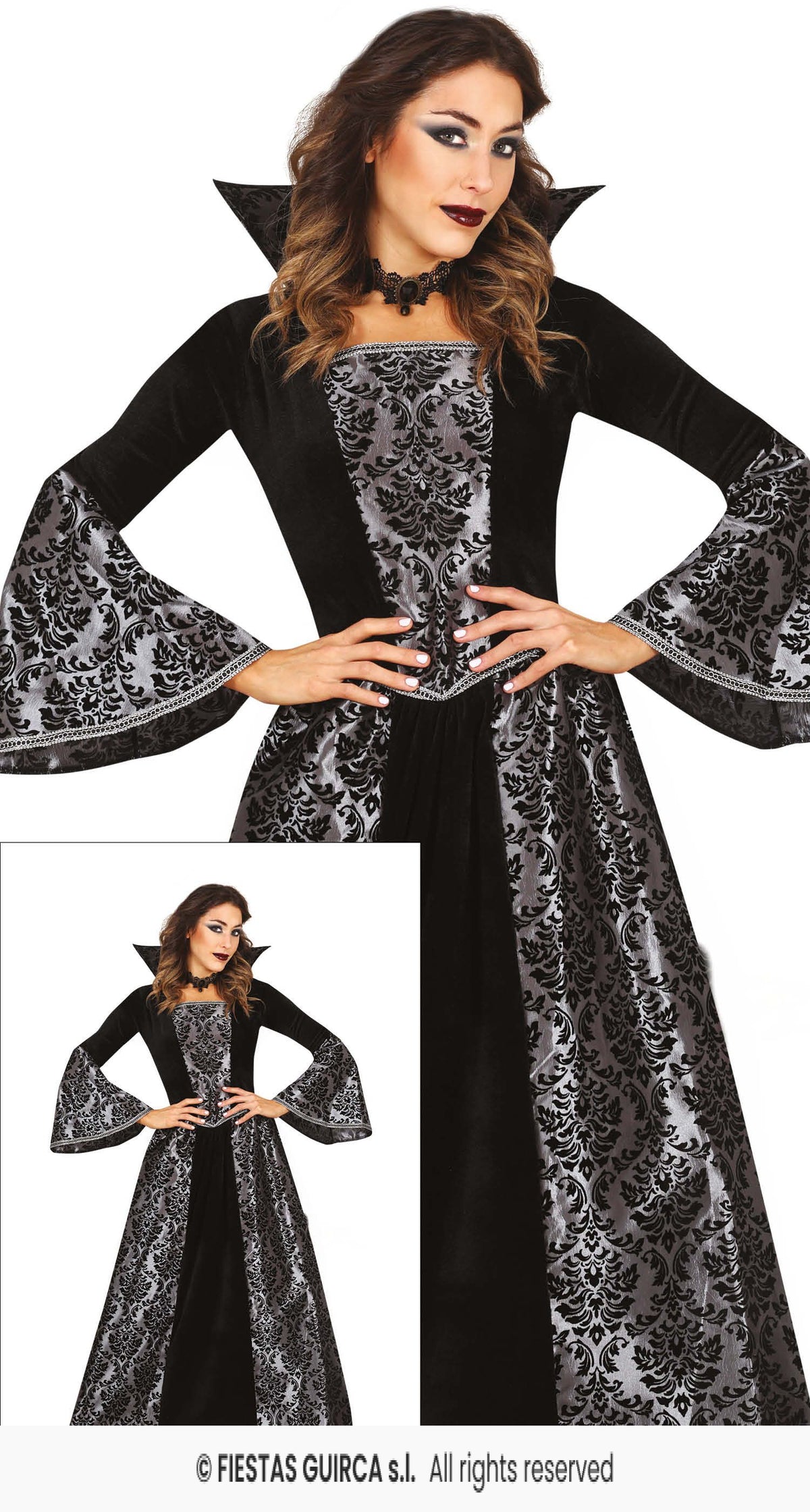 Ladies Manor House Silver Vampire Dress