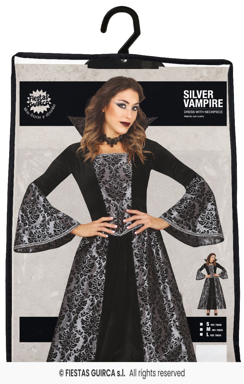 Ladies Manor House Silver Vampire Dress