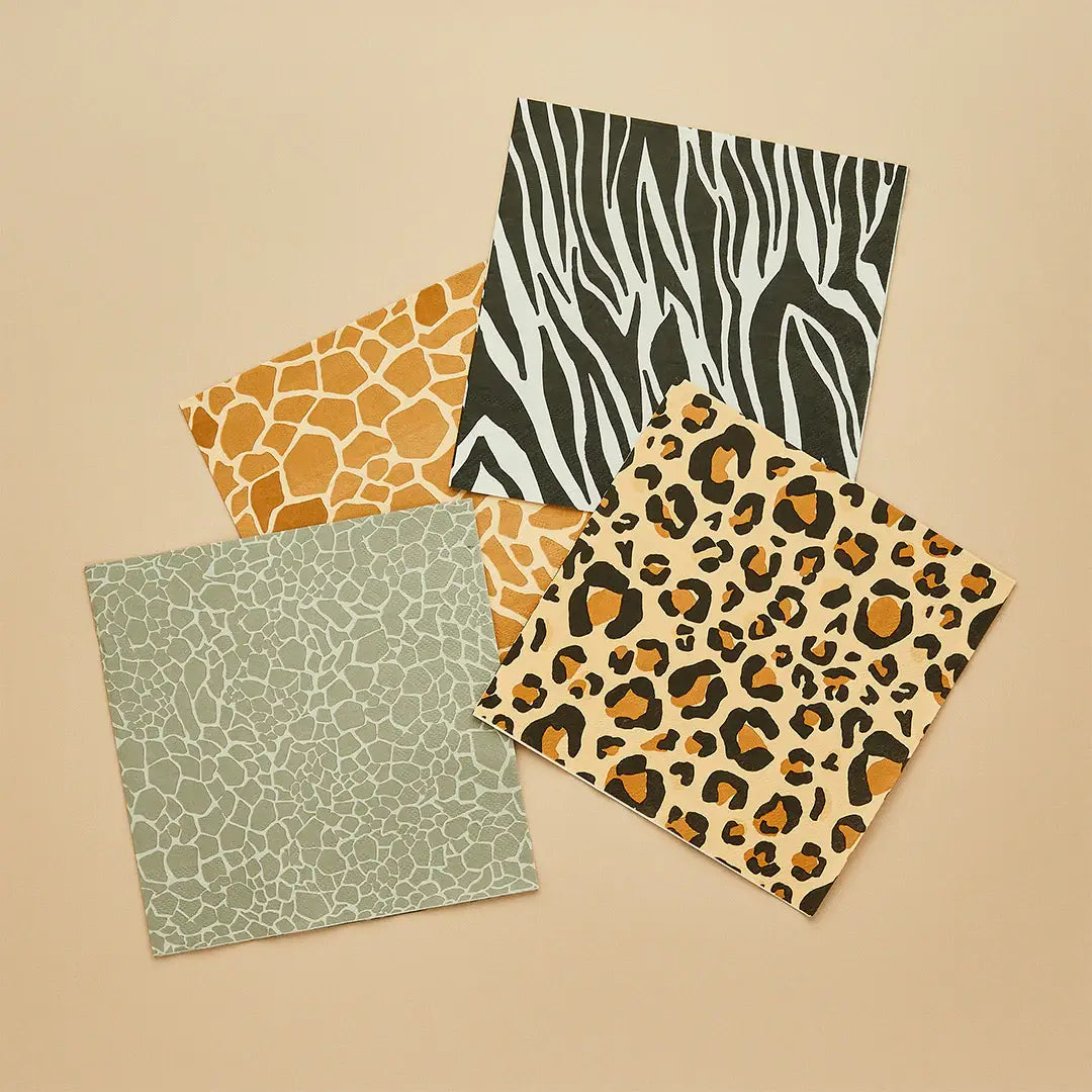 Animal Print Paper Napkins 16 Pack