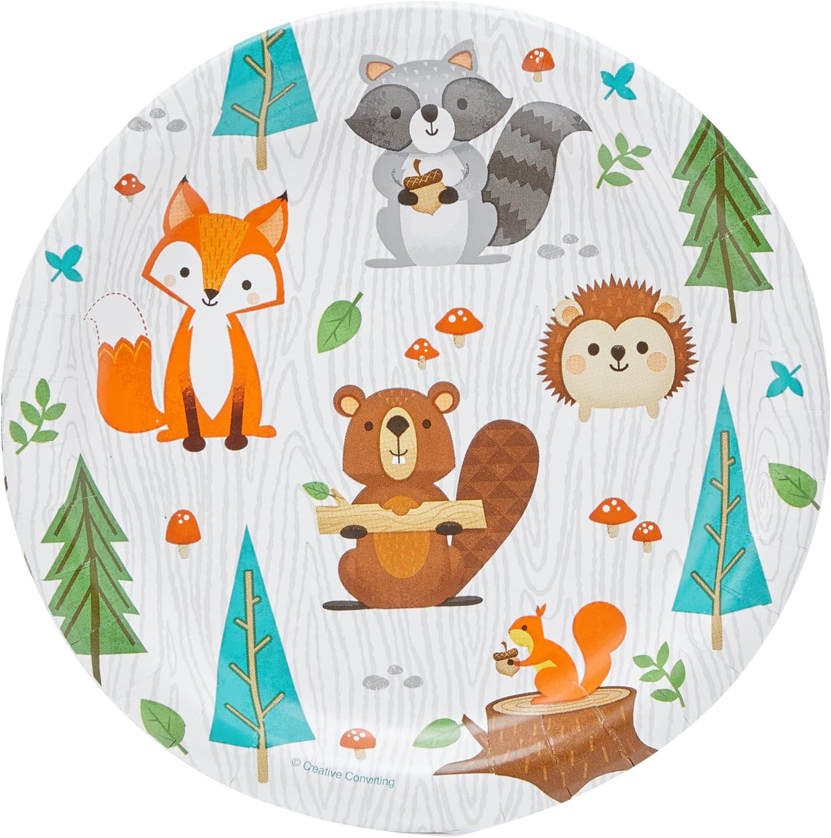 Woodland Animals Party Dessert Plates - 8pk