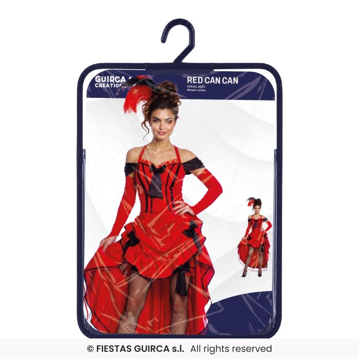 Ladies Red CAN-CAN Dress