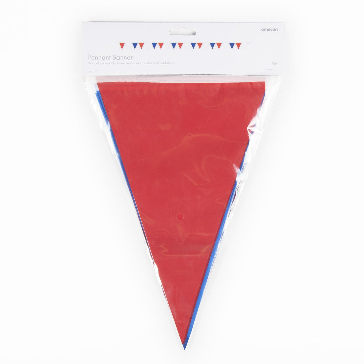 Red, White & Bue Pennant Bunting - 10m