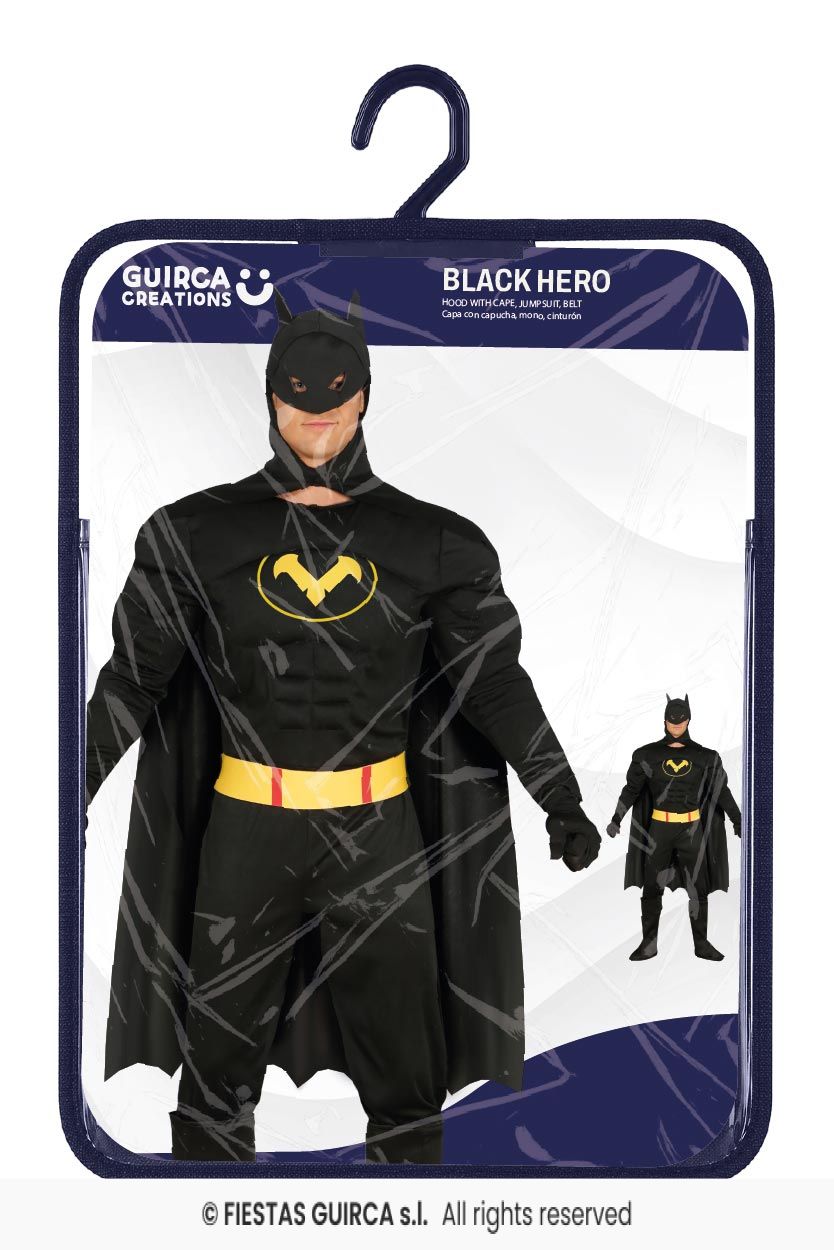 Adults Black Hero Costume