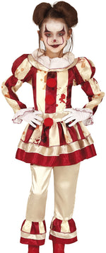 Girl's Striped Clown Costume