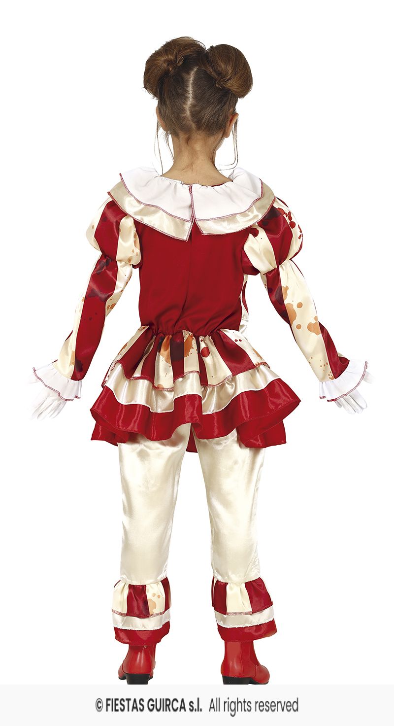 Girl's Striped Clown Costume