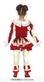 Girl's Striped Clown Costume