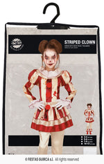 Girl's Striped Clown Costume