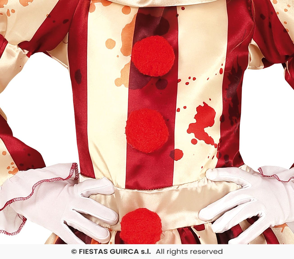 Girl's Striped Clown Costume