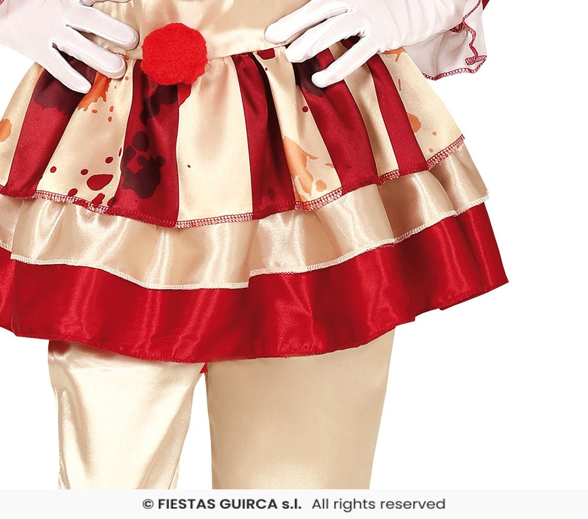 Girl's Striped Clown Costume
