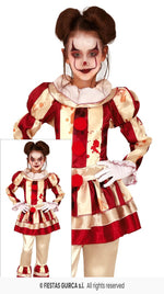 Girl's Striped Clown Costume