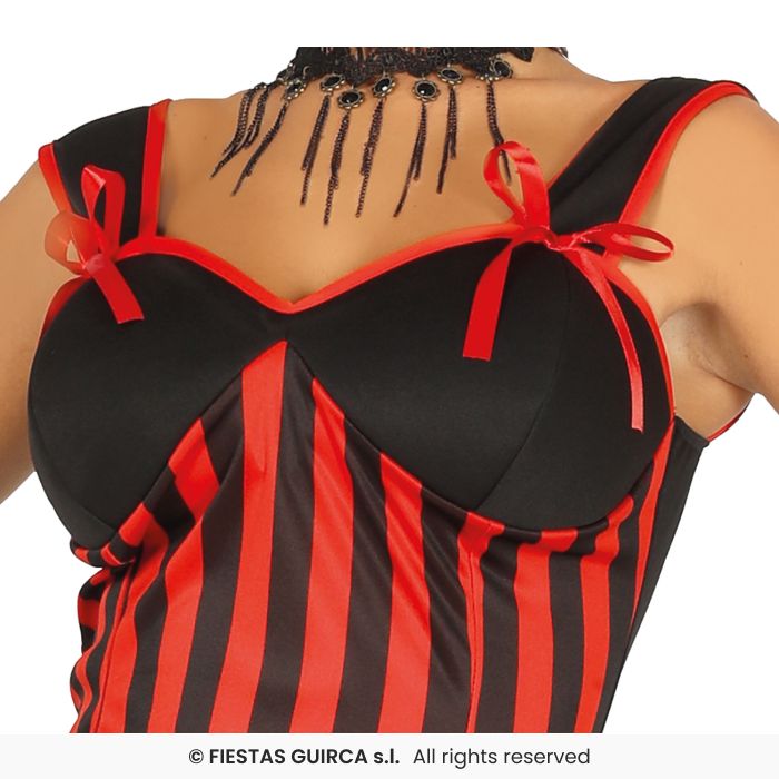 Ladies Red & Black CAN-CAN Dress