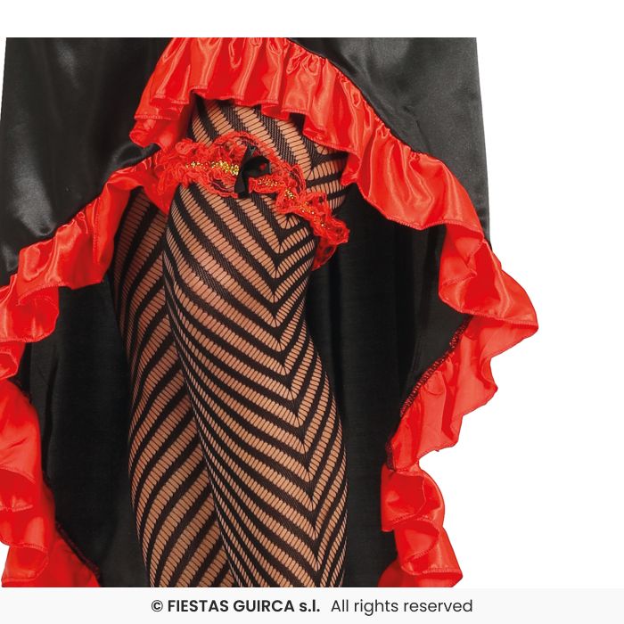 Ladies Red & Black CAN-CAN Dress