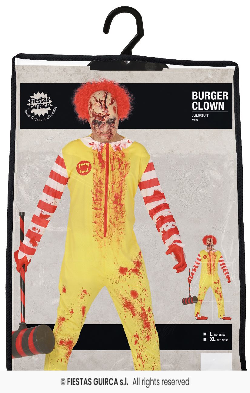 Burger Clown Adults Costume